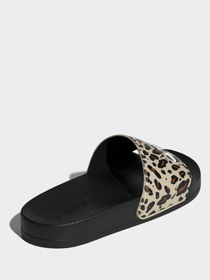 adidas Brown Adilette Logo Kids Sandals image 5