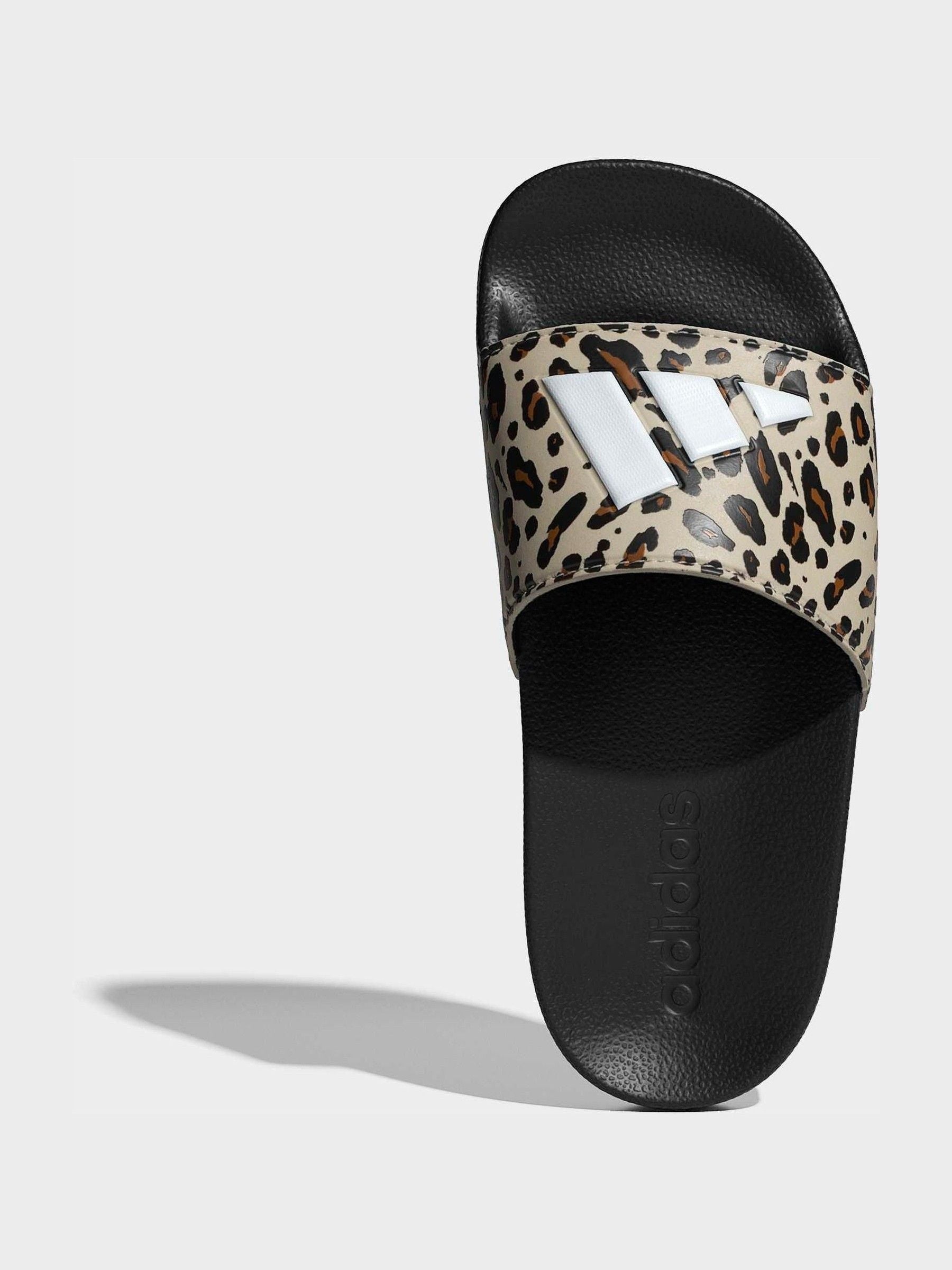 adidas Brown Adilette Logo Kids Sandals image 7