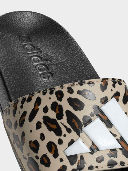 adidas Brown Adilette Logo Kids Sandals image 9