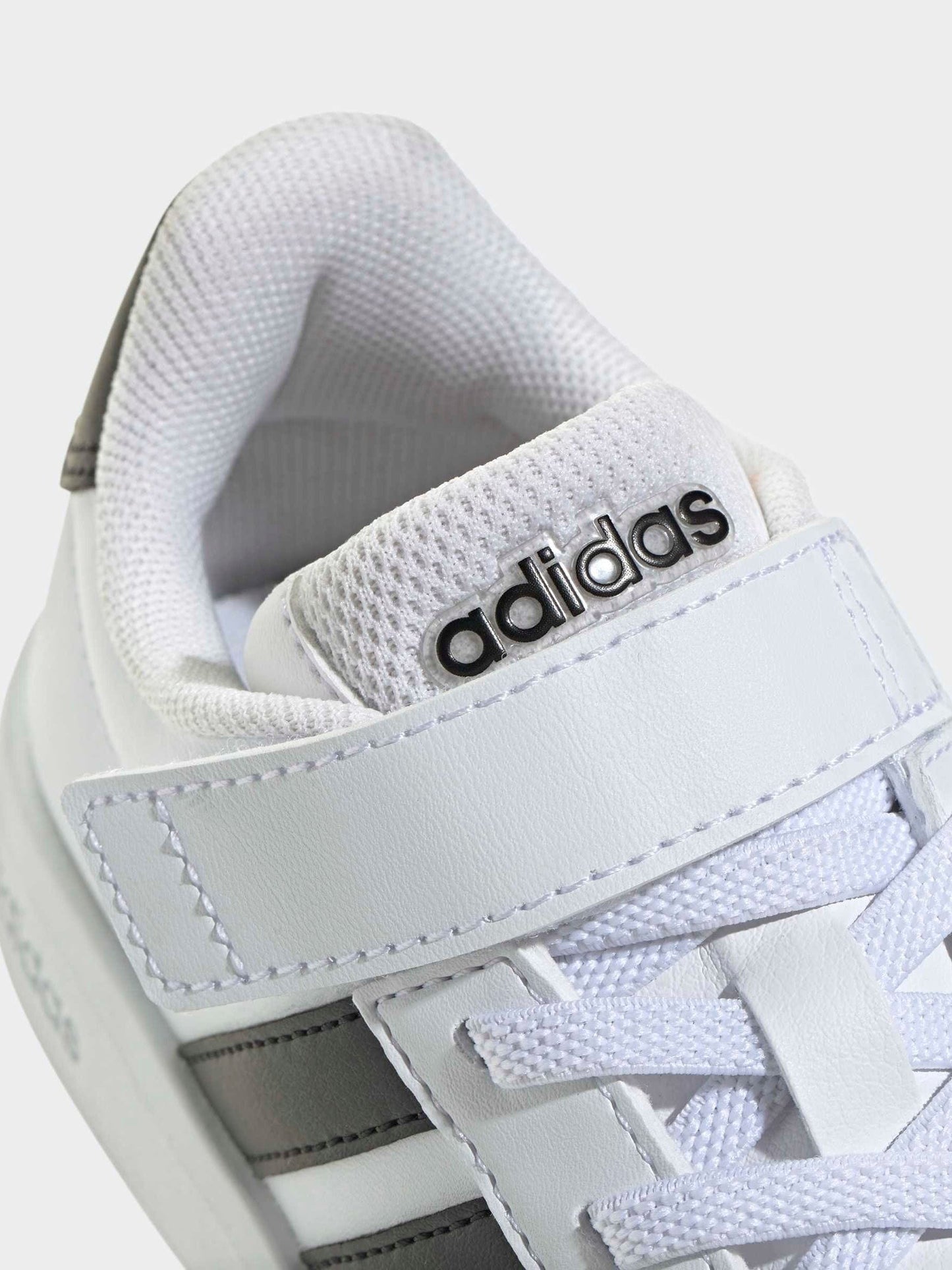 adidas White/Black Grand Court 3.0 Elastic Lace Kids Trainers image 8