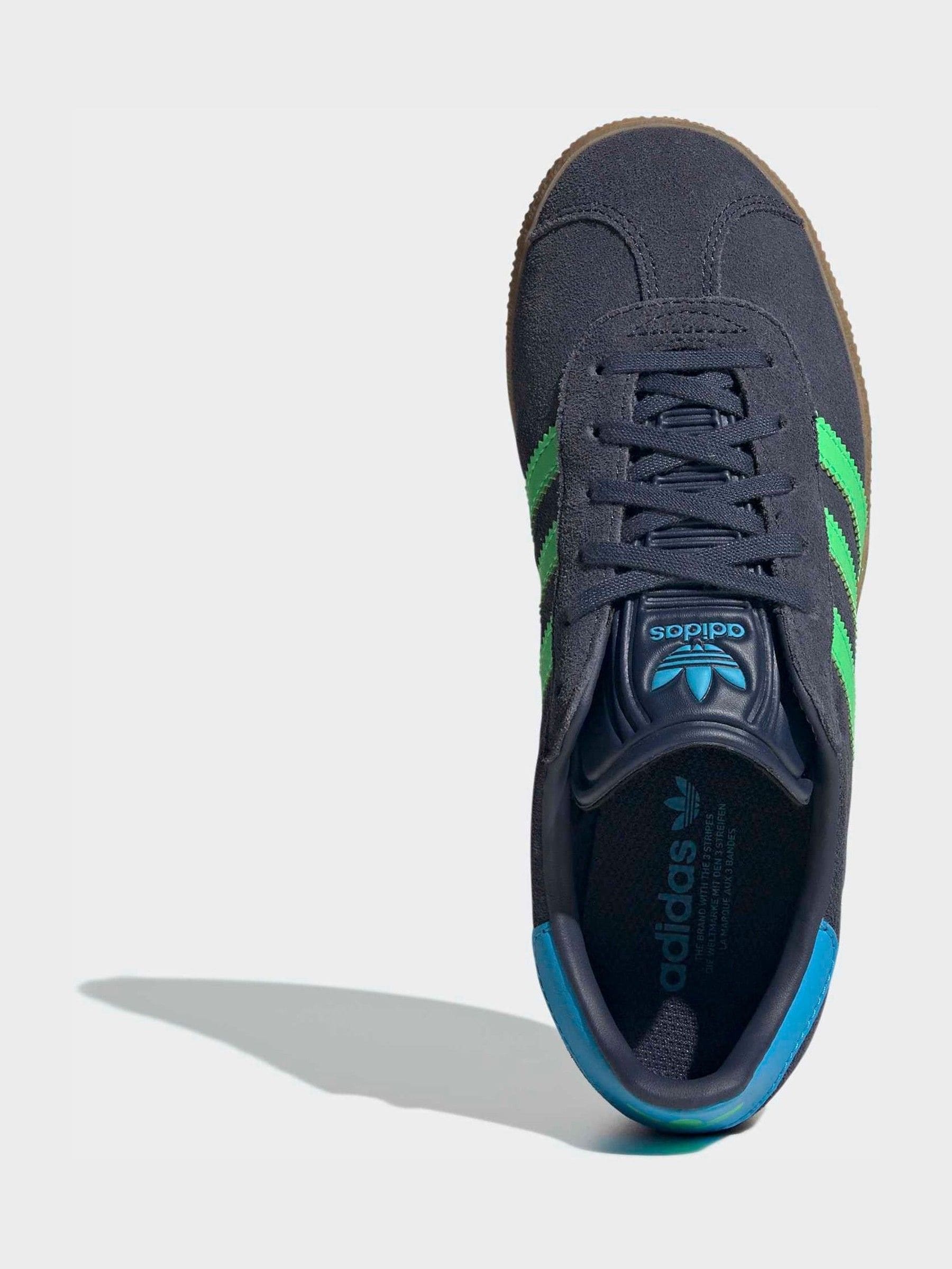 adidas Originals Blue/Green Junior Gazelle Trainers image 6