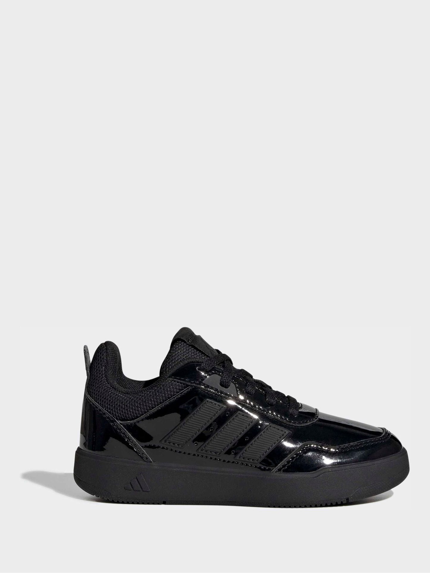 adidas Patent Black Lace Up Tensaur Sport 3.0 Junior Trainers image 1