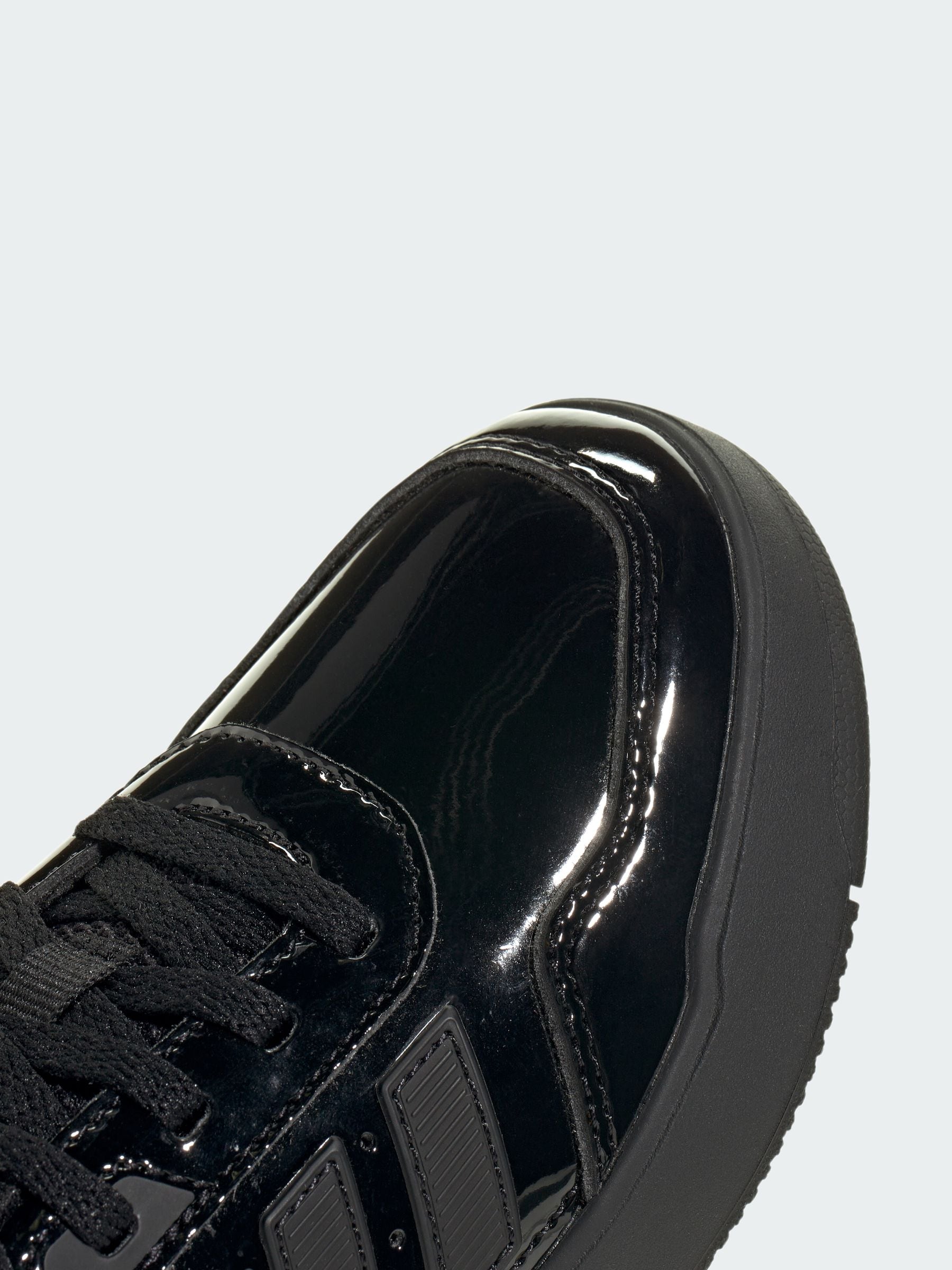 adidas Patent Black Lace Up Tensaur Sport 3.0 Junior Trainers image 13