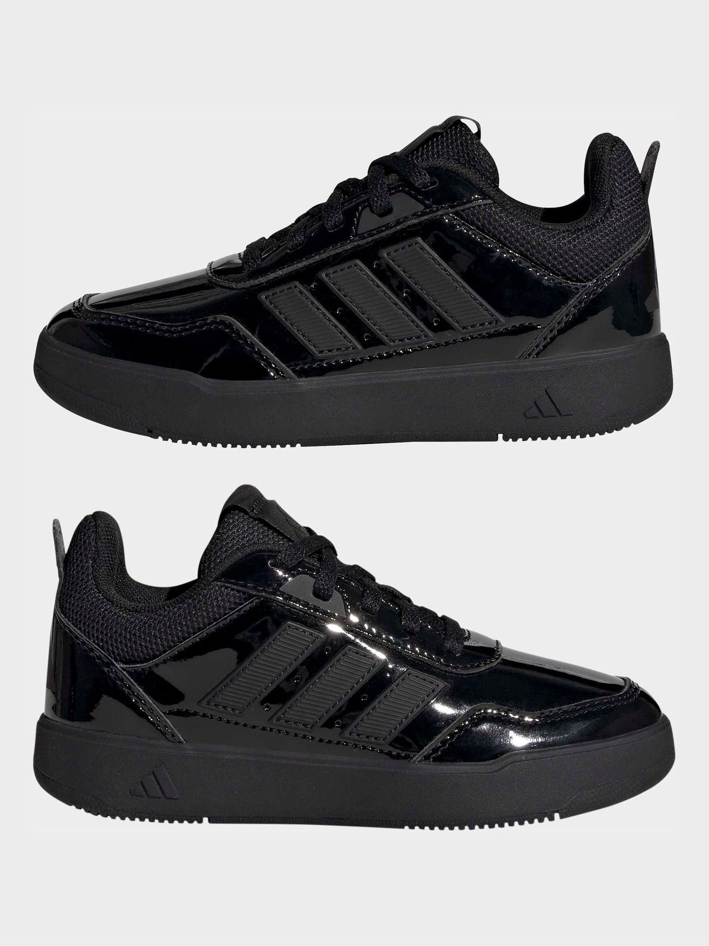 adidas Patent Black Lace Up Tensaur Sport 3.0 Junior Trainers image 7