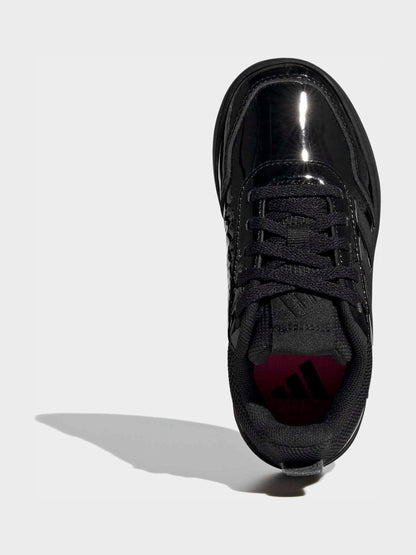 adidas Patent Black Lace Up Tensaur Sport 3.0 Junior Trainers image 9