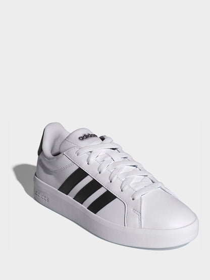 adidas White/Black Grand Court 3.0 Junior Trainers image 1