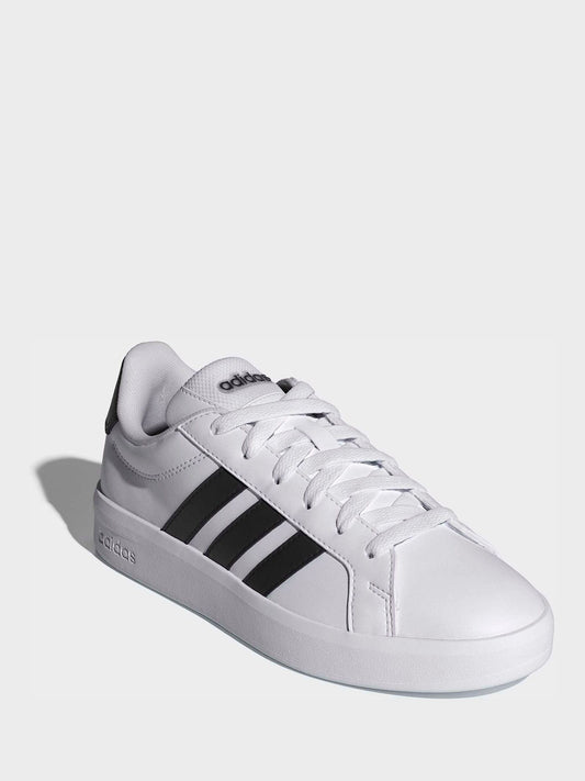 adidas White/Black Grand Court 3.0 Junior Trainers image 1