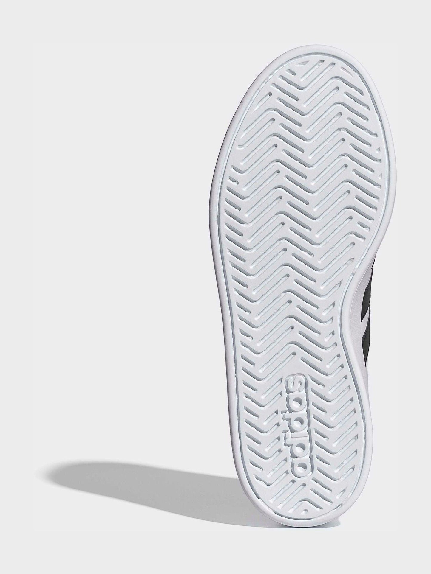 adidas White/Black Grand Court 3.0 Junior Trainers image 7