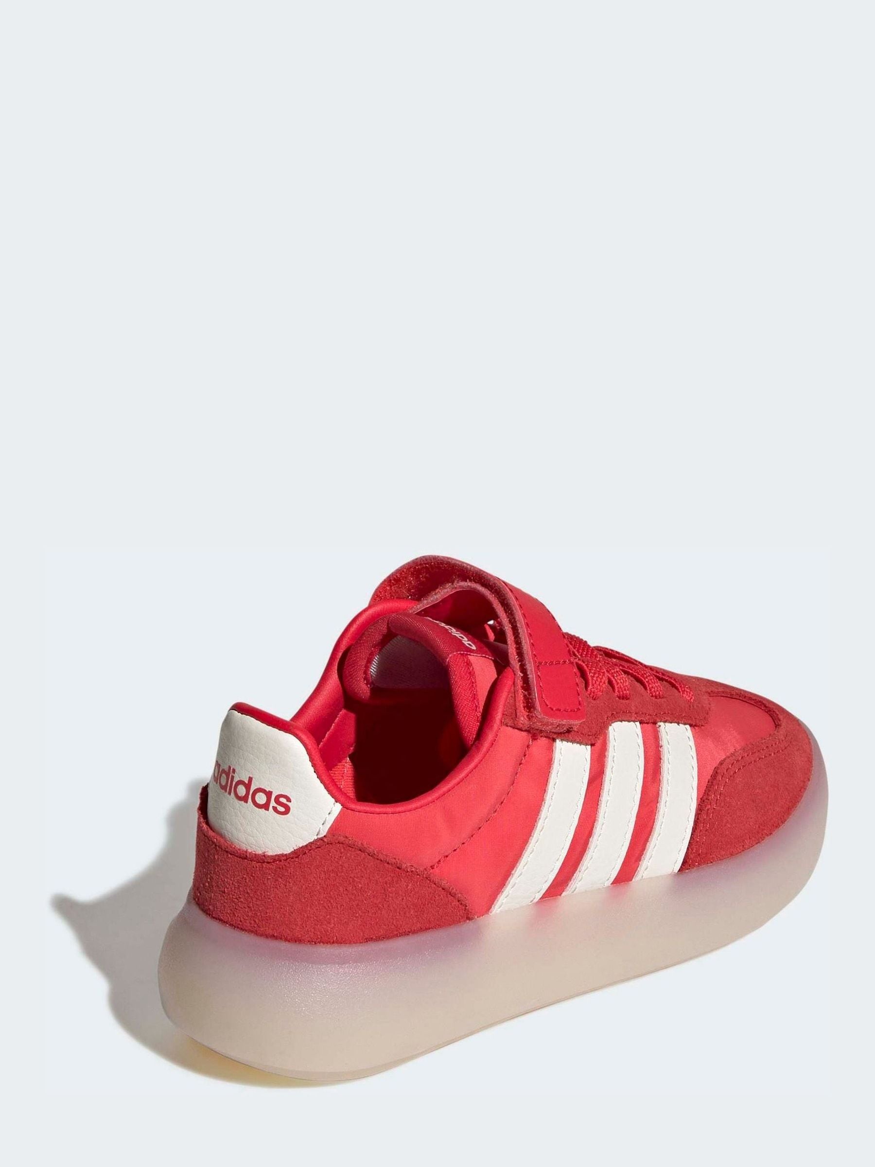 adidas Red Barreda Decode Elastic Lace Kids Trainers image 4
