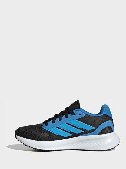 adidas Black/Blue Runfalcon 5 Lace Running Junior Trainers image 2