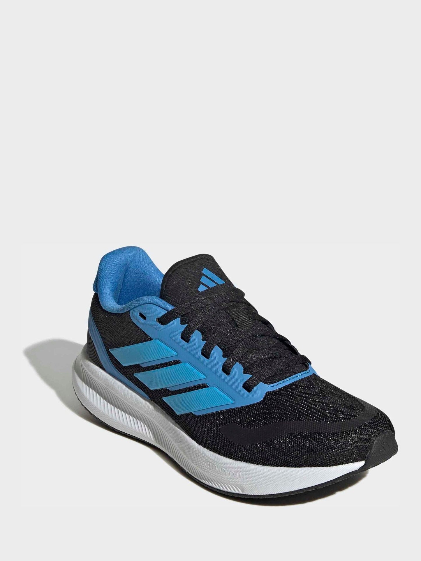 adidas Black/Blue Runfalcon 5 Lace Running Junior Trainers image 3