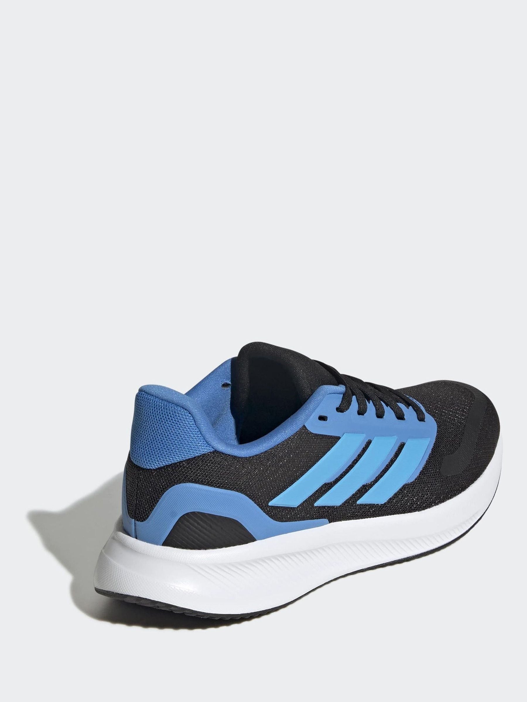 adidas Black/Blue Runfalcon 5 Lace Running Junior Trainers image 4