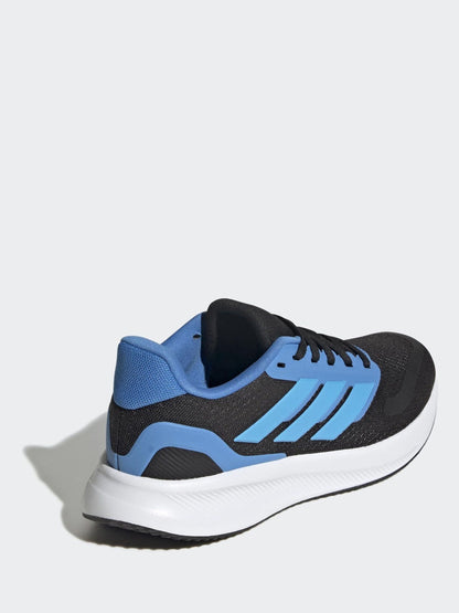 adidas Black/Blue Runfalcon 5 Lace Running Junior Trainers image 4