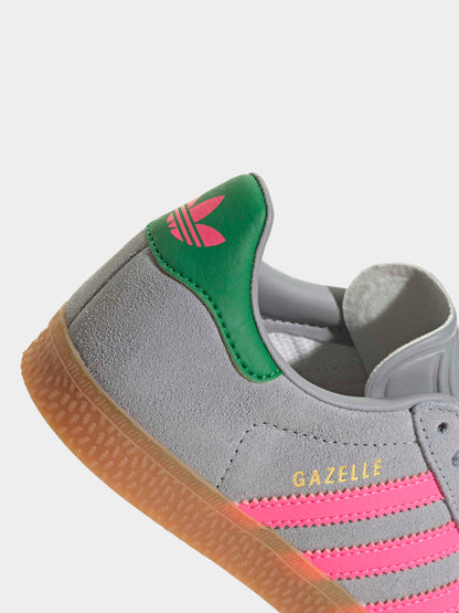 adidas Originals Grey Gazelle Kids Trainers image 10