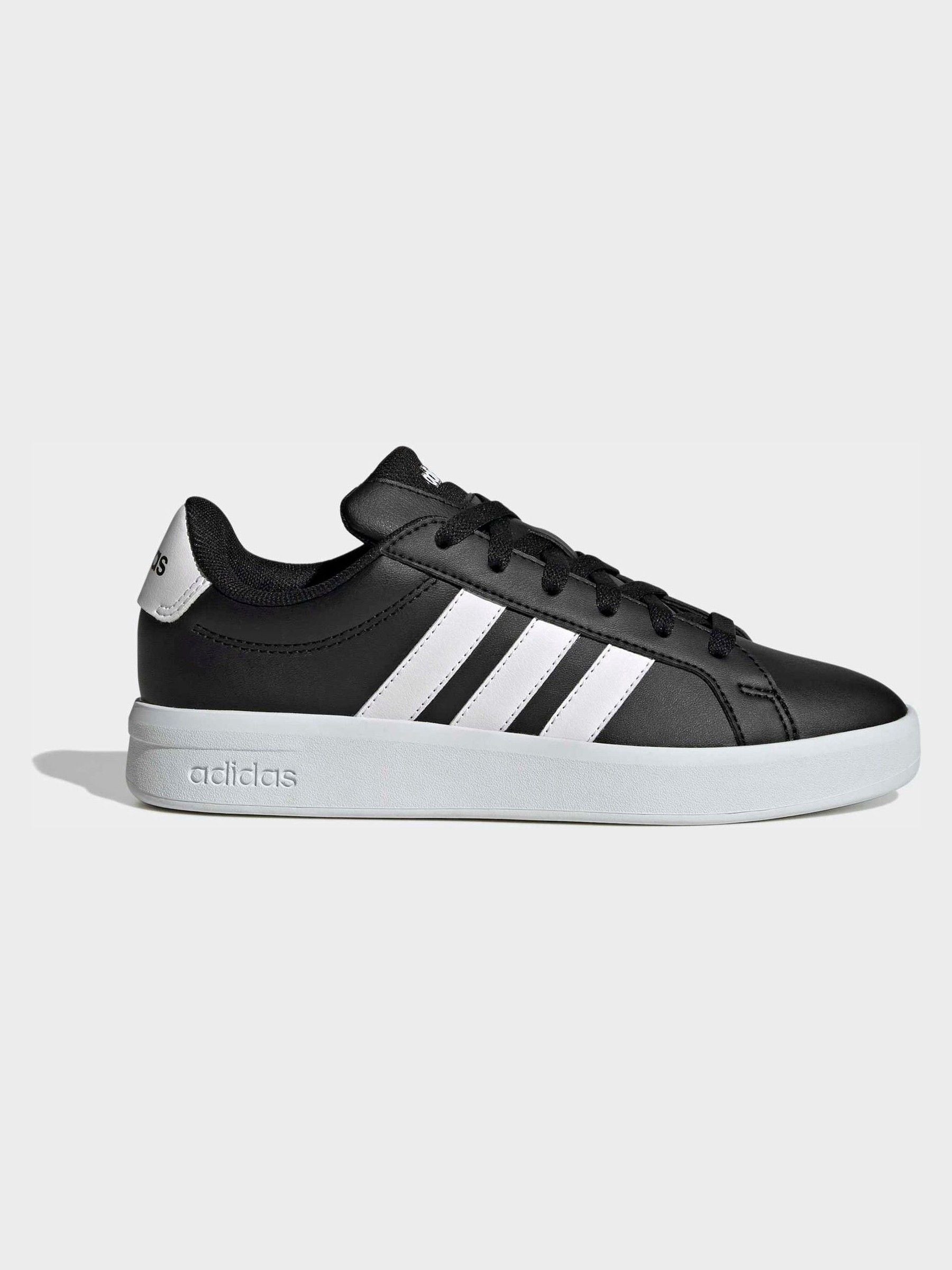 adidas Black/White Grand Court 3.0 Junior Trainers image 1