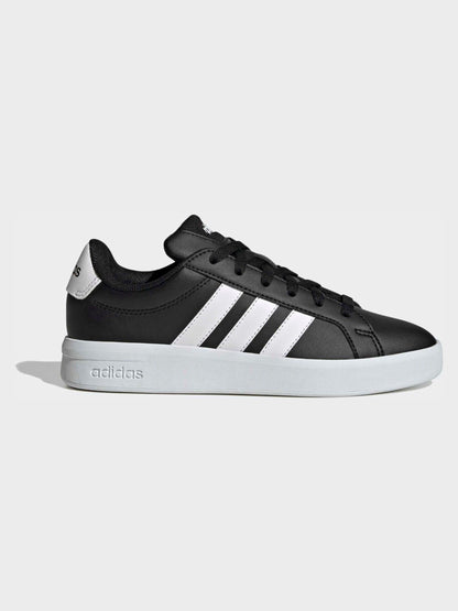 adidas Black/White Grand Court 3.0 Junior Trainers image 1