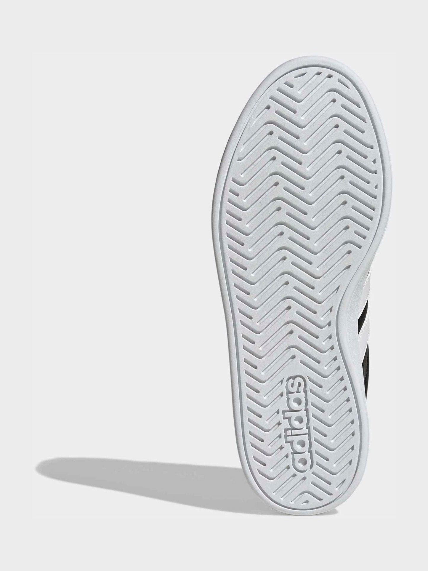 adidas Black/White Grand Court 3.0 Junior Trainers image 4