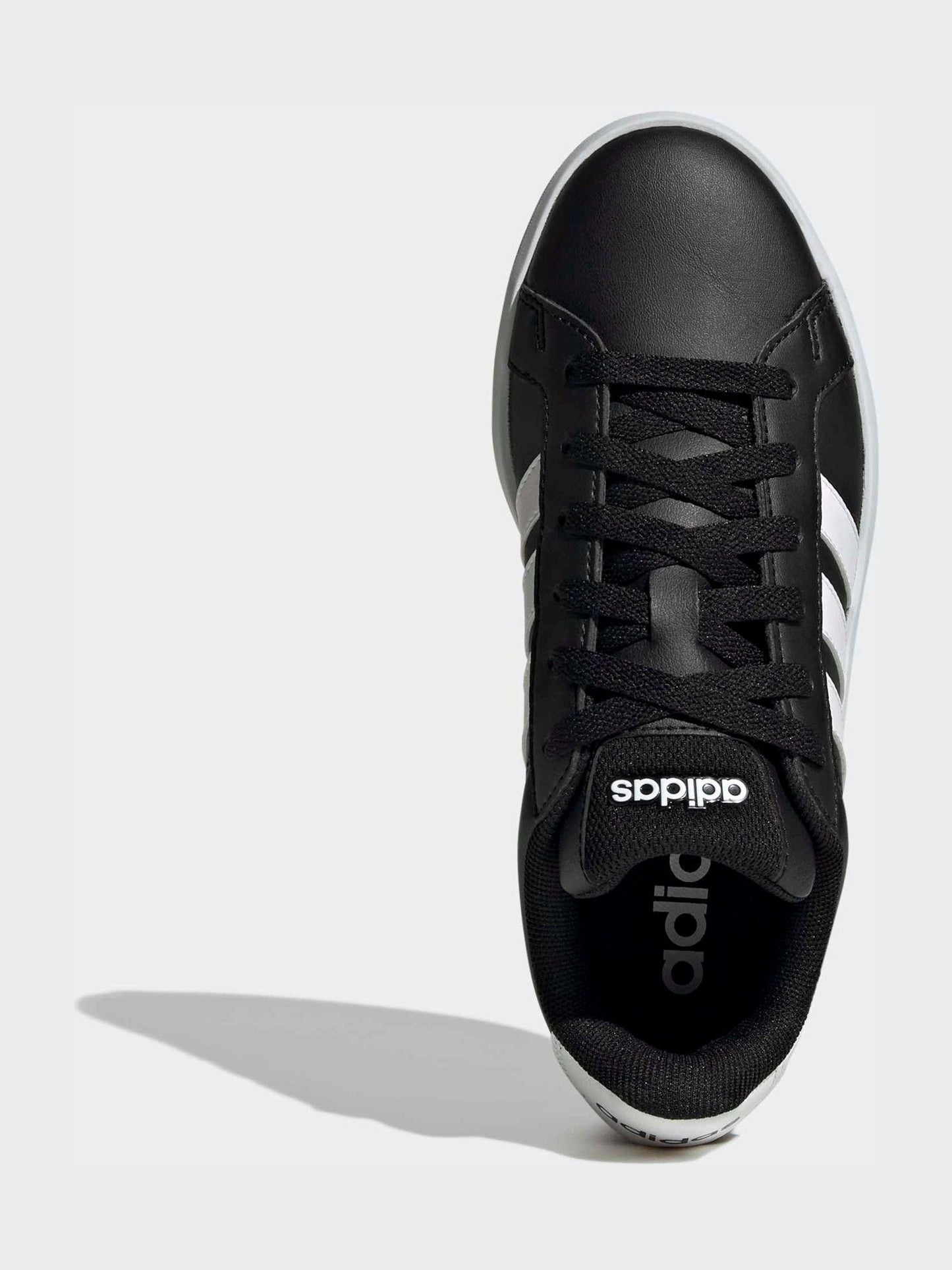 adidas Black/White Grand Court 3.0 Junior Trainers image 5