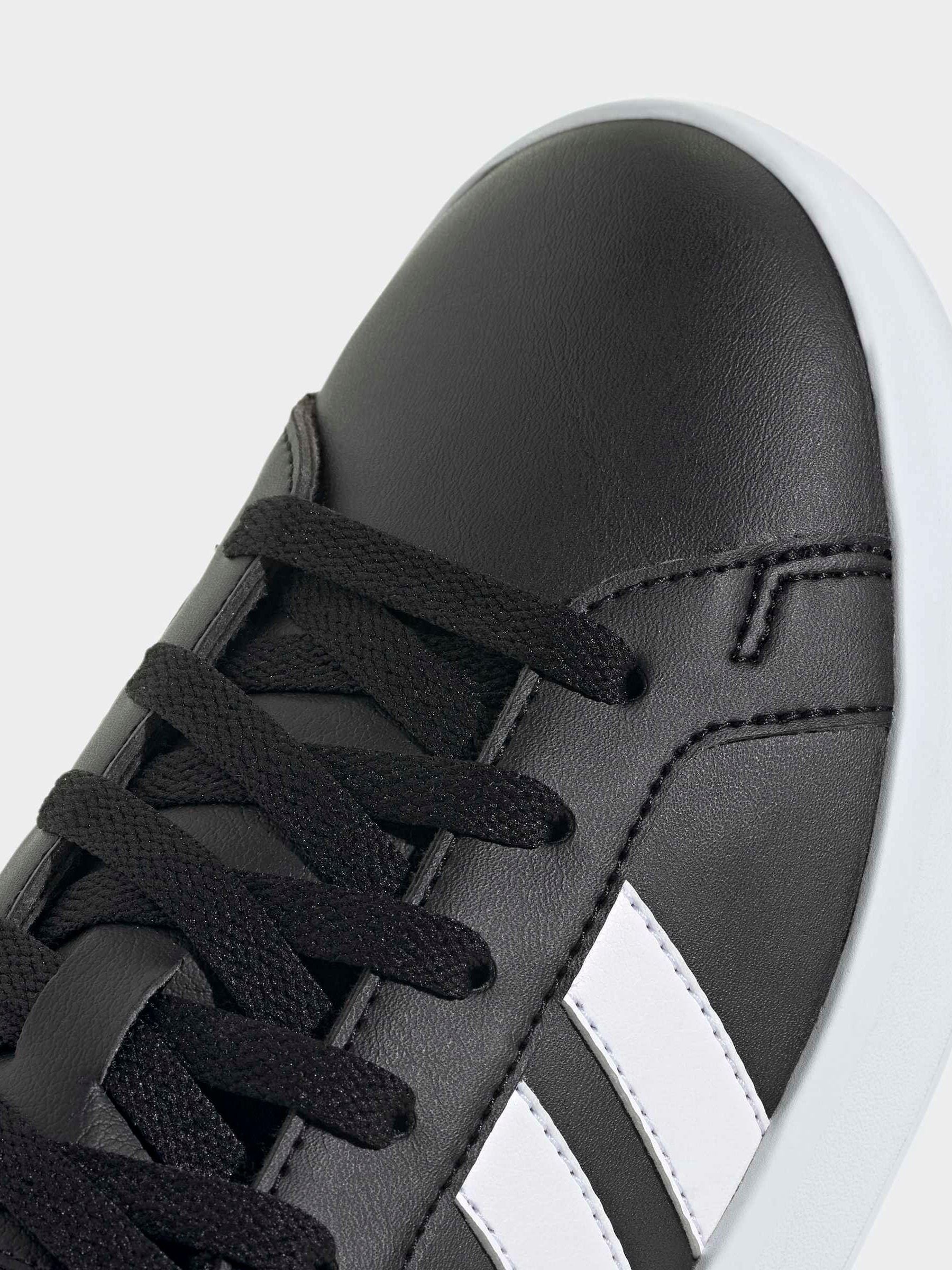 adidas Black/White Grand Court 3.0 Junior Trainers image 7