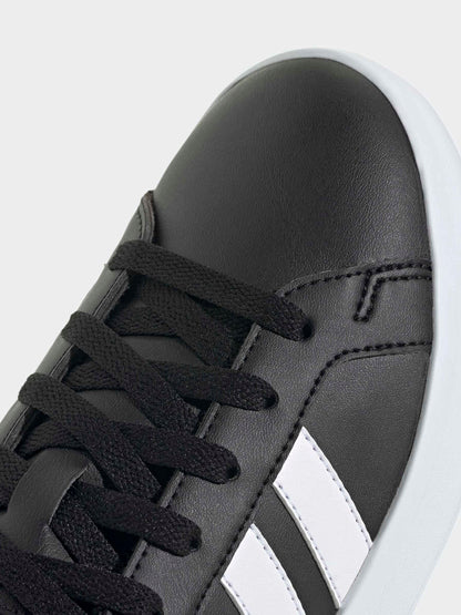 adidas Black/White Grand Court 3.0 Junior Trainers image 7