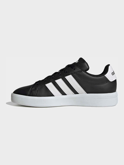adidas Black/White Grand Court 3.0 Junior Trainers image 8