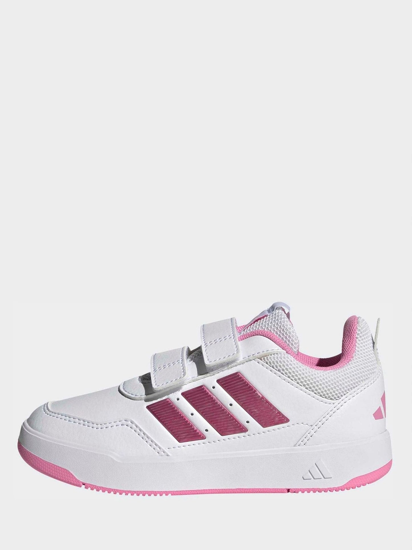 adidas White/Pink Hook and Loop Tensaur Sport 3.0 Junior Trainers image 2