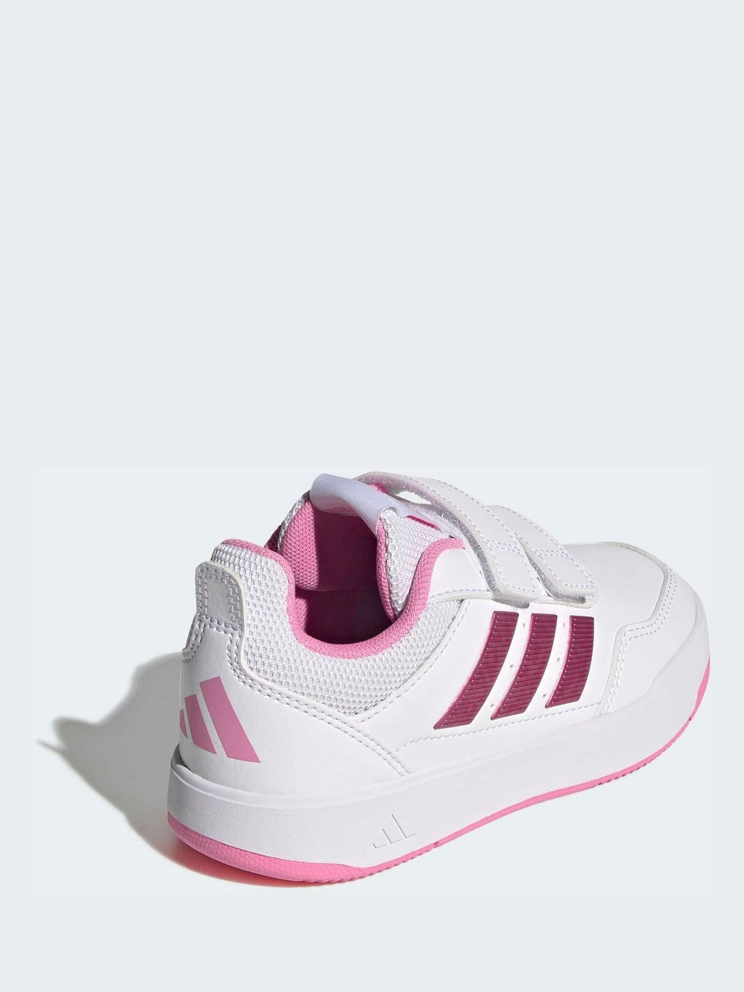 adidas White/Pink Hook and Loop Tensaur Sport 3.0 Junior Trainers image 5