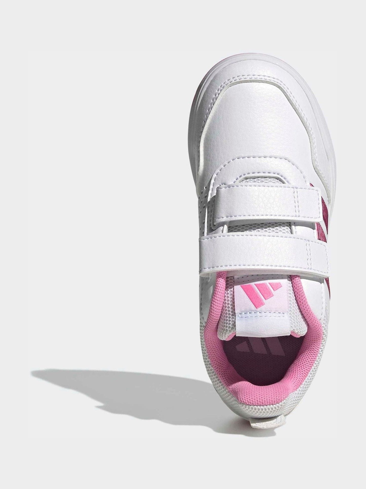 adidas White/Pink Hook and Loop Tensaur Sport 3.0 Junior Trainers image 7