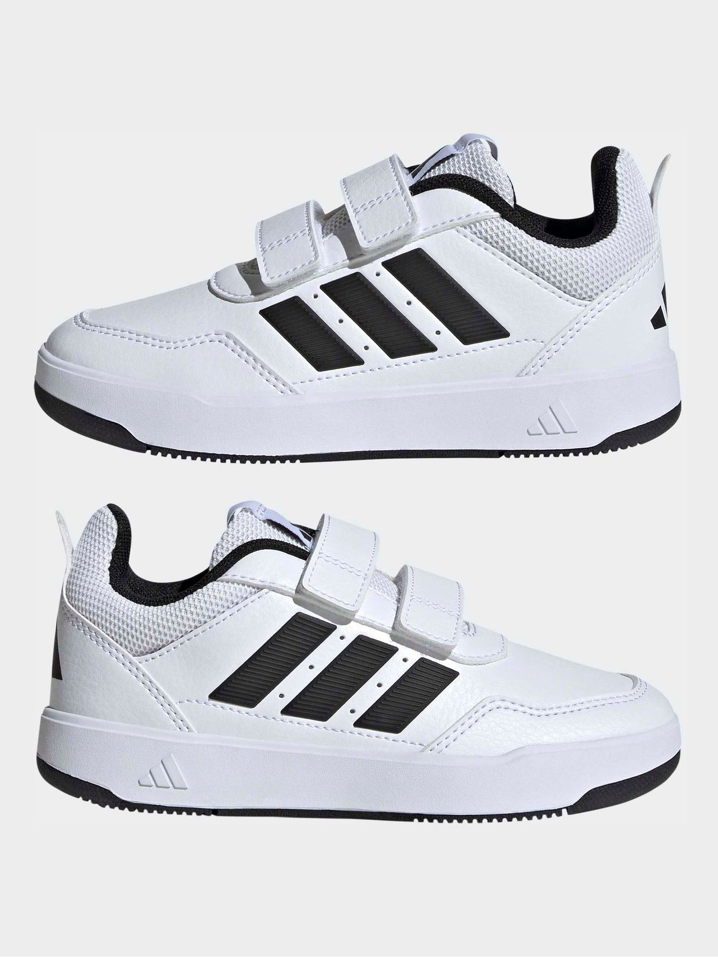 adidas White/Black Hook and Loop Tensaur Sport 3.0 Junior Trainers image 7