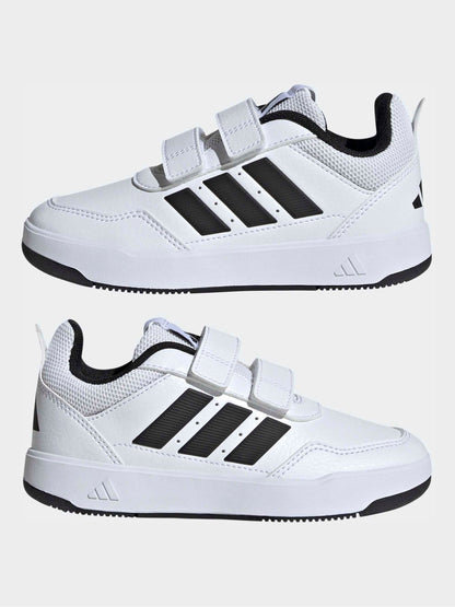 adidas White/Black Hook and Loop Tensaur Sport 3.0 Junior Trainers image 7