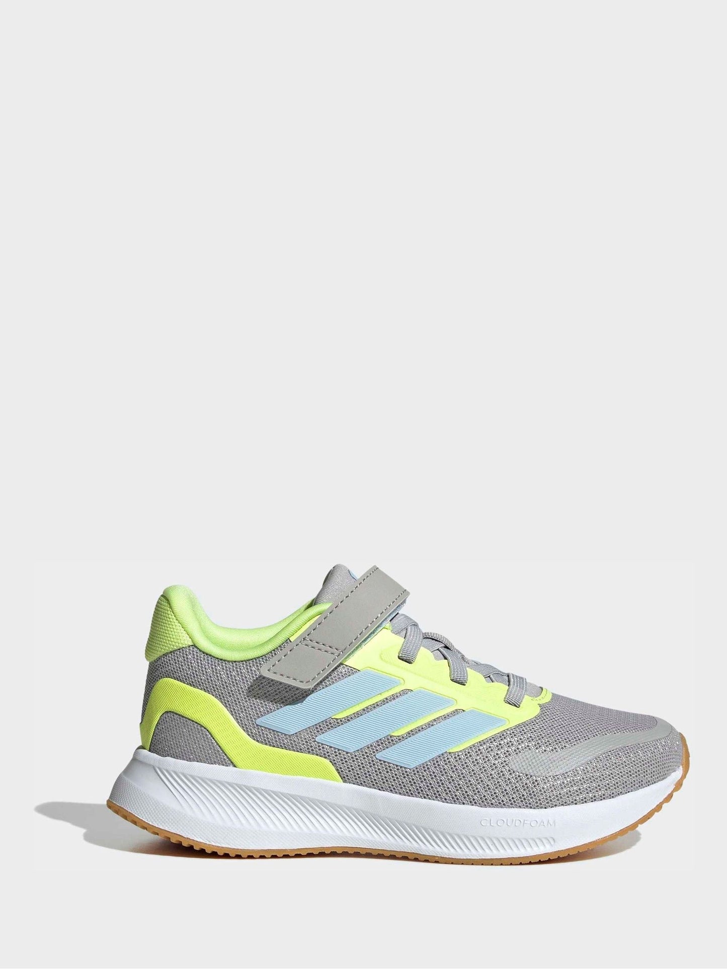 adidas Grey Runfalcon 5 Elastic Lace Running Kids Trainers image 1