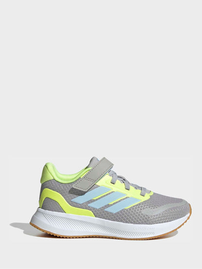 adidas Grey Runfalcon 5 Elastic Lace Running Kids Trainers image 1