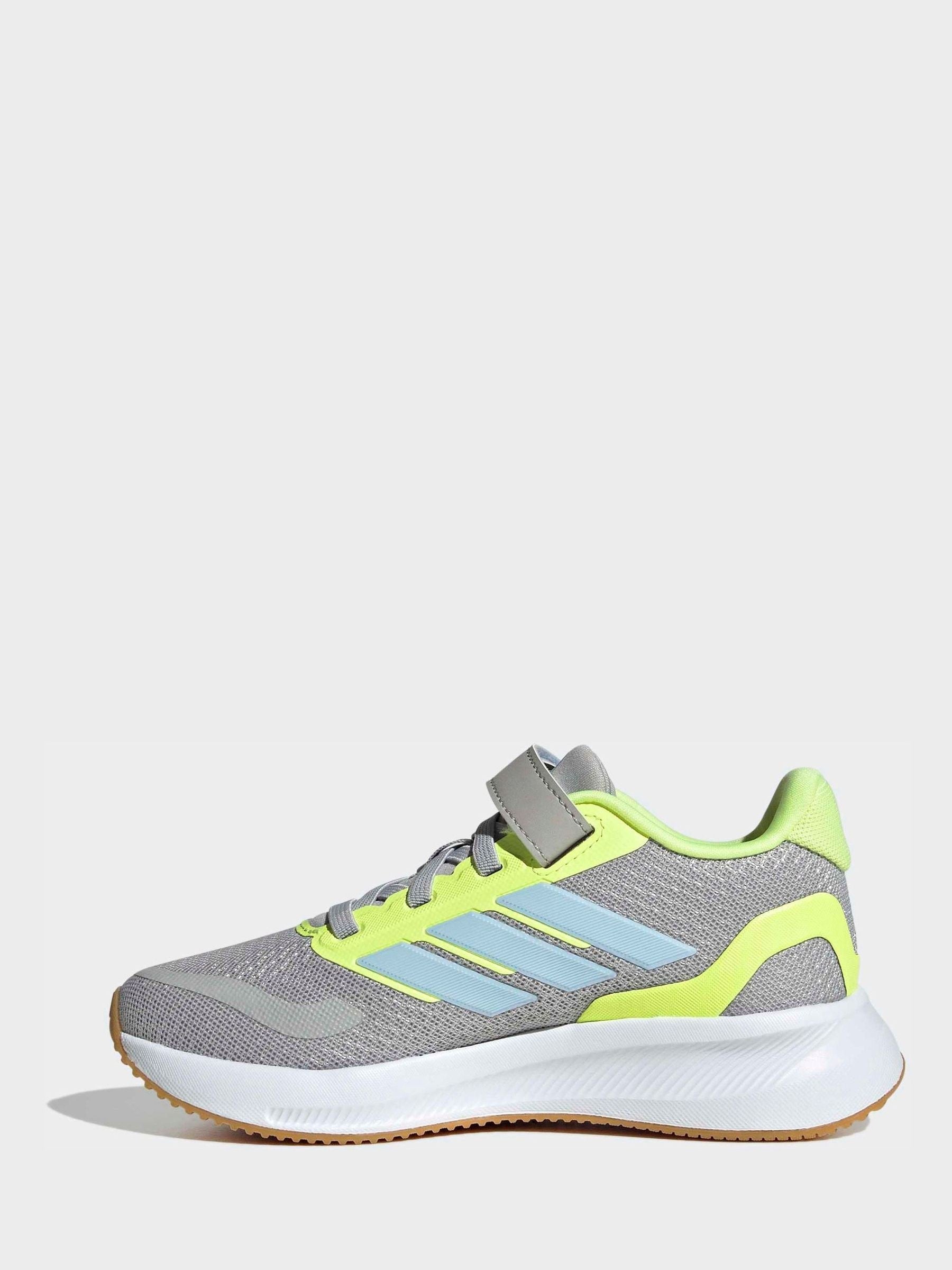 adidas Grey Runfalcon 5 Elastic Lace Running Kids Trainers image 3