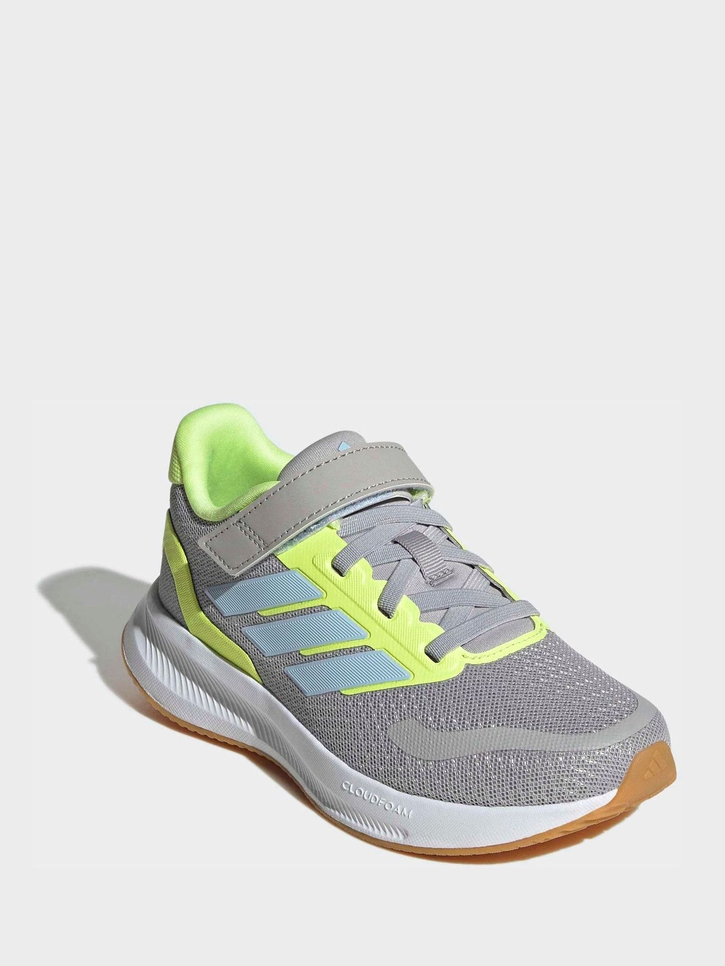 adidas Grey Runfalcon 5 Elastic Lace Running Kids Trainers image 4