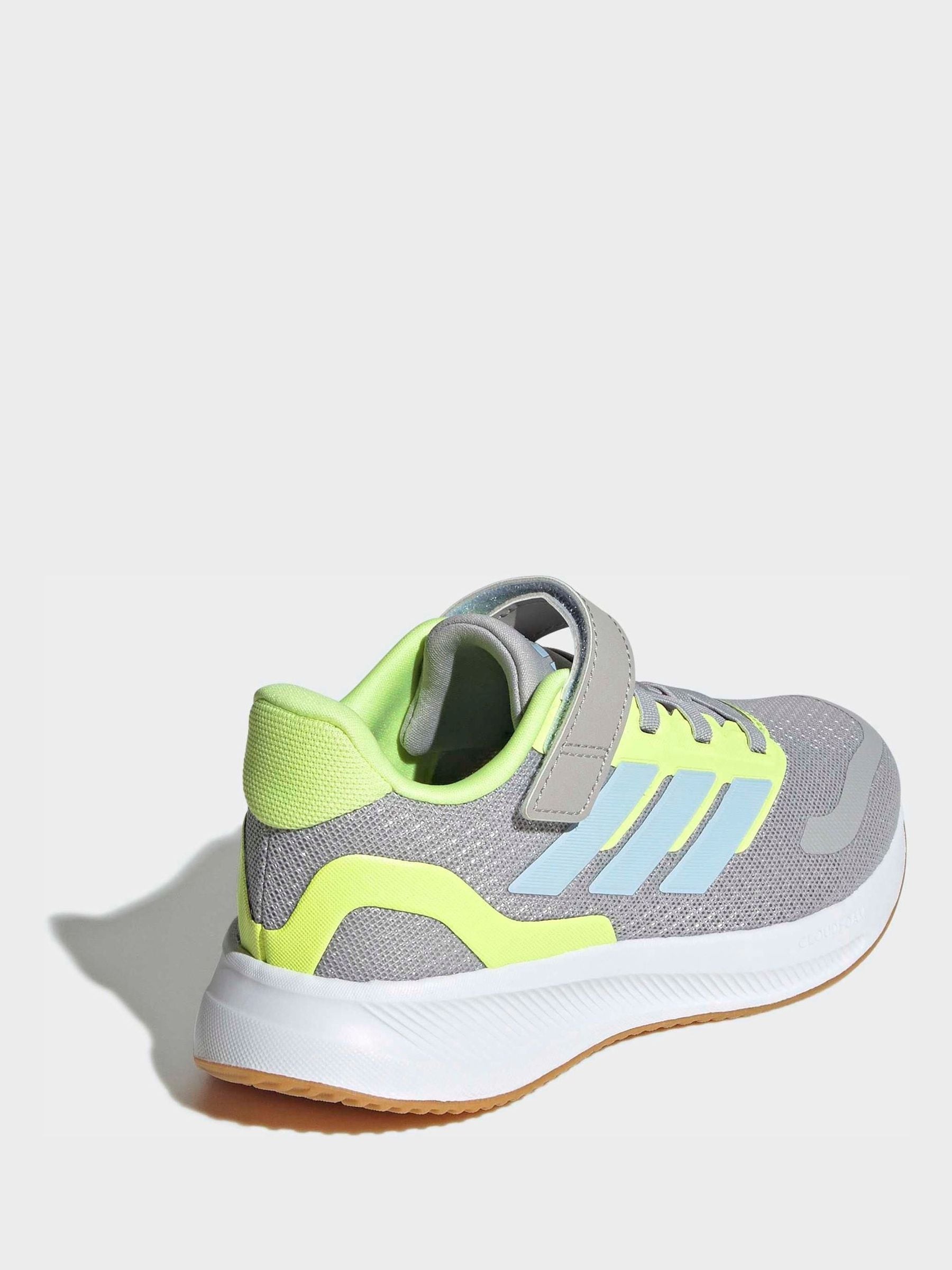 adidas Grey Runfalcon 5 Elastic Lace Running Kids Trainers image 5