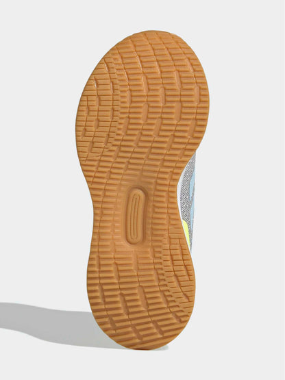 adidas Grey Runfalcon 5 Elastic Lace Running Kids Trainers image 9