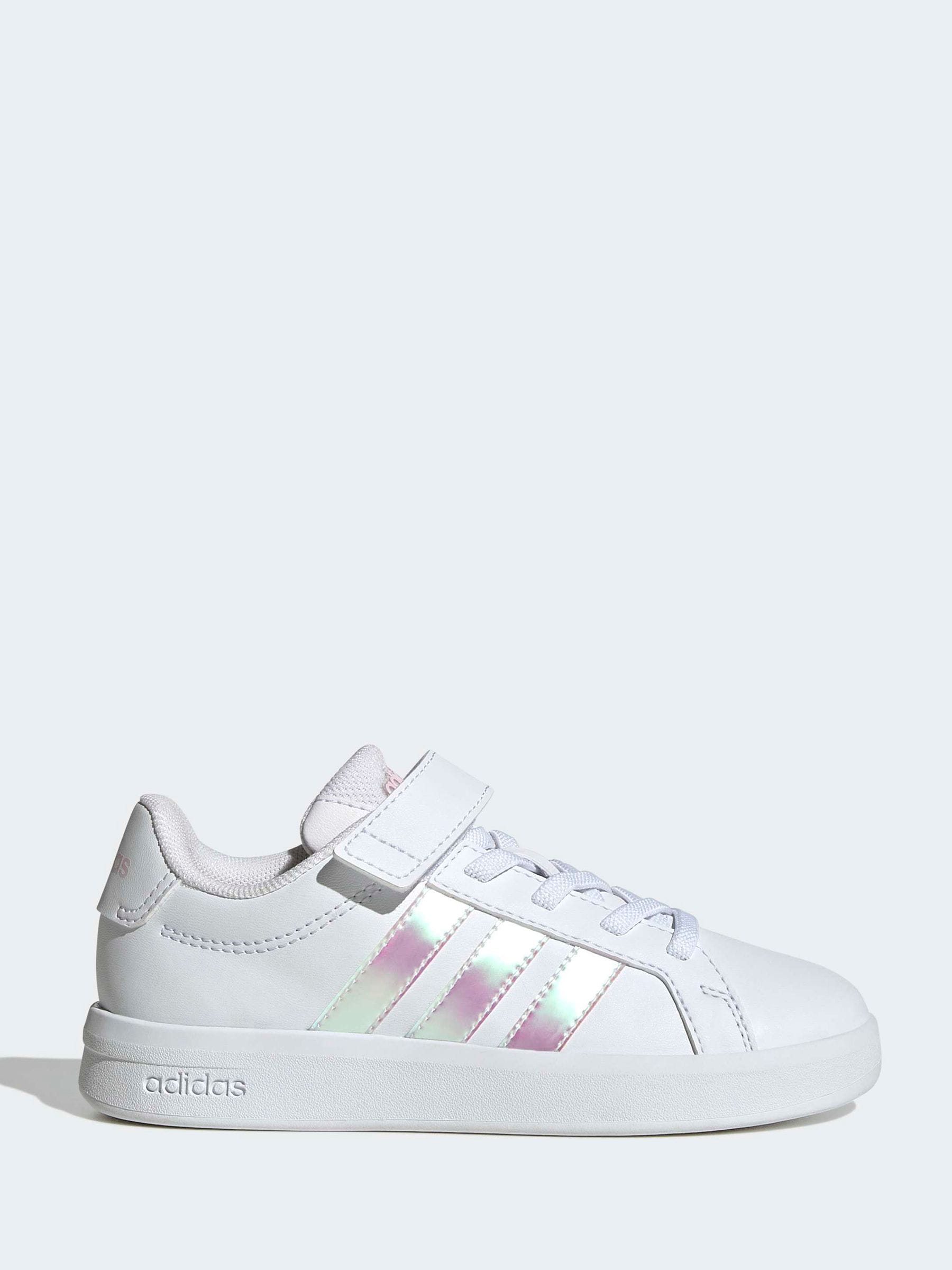 adidas White Grand Court 3.0 Kids Trainers image 1