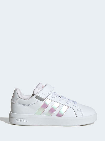 adidas White Grand Court 3.0 Kids Trainers image 1