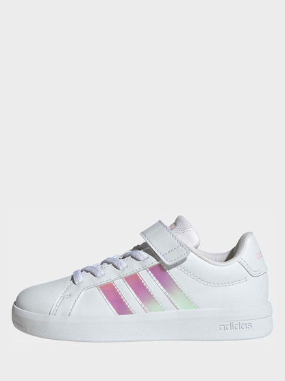 adidas White Grand Court 3.0 Kids Trainers image 10