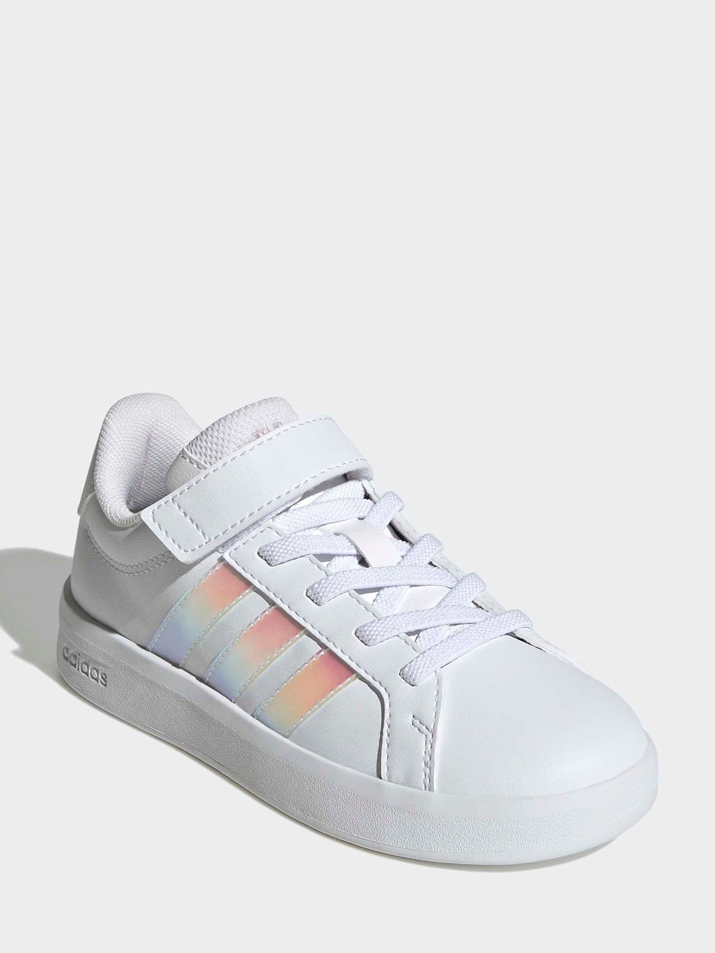 adidas White Grand Court 3.0 Kids Trainers image 3