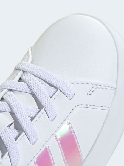 adidas White Grand Court 3.0 Kids Trainers image 8