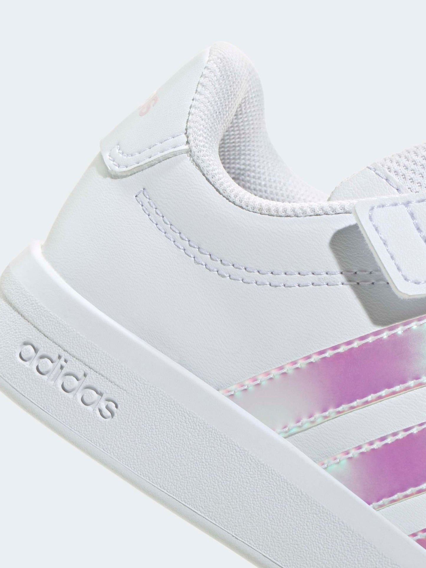 adidas White Grand Court 3.0 Kids Trainers image 9