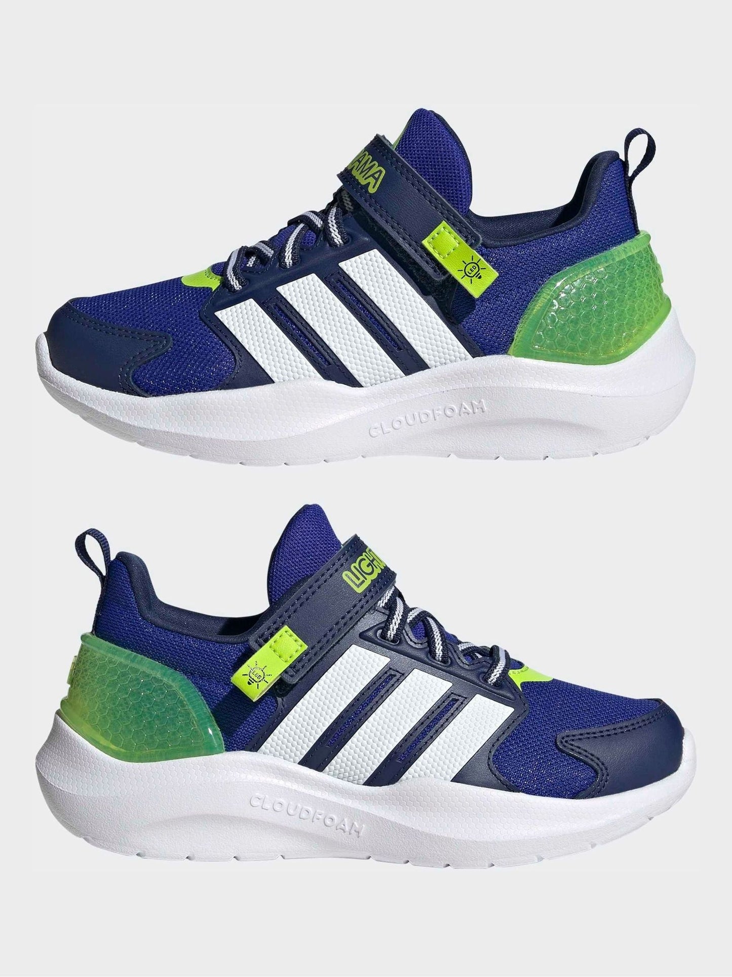 adidas Blue Lightorama Kids Trainers image 4