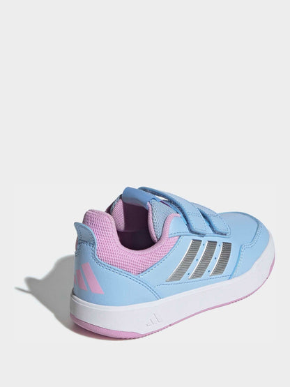 adidas Light Blue/Pink Hook and Loop Tensaur Sport 3.0 Junior Trainers image 4
