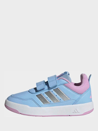 adidas Light Blue/Pink Hook and Loop Tensaur Sport 3.0 Junior Trainers image 5