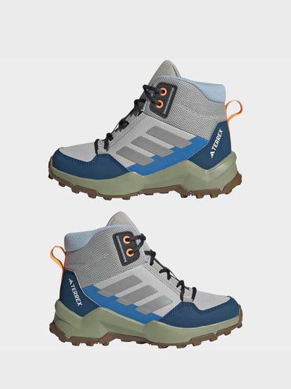 adidas Grey Terrex Ax4r Mid Hiking Kids Trainers image 5