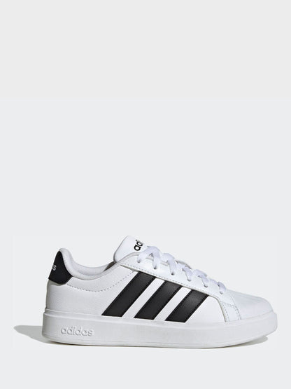 adidas White Street Talk Lace Junior Trainers image 1