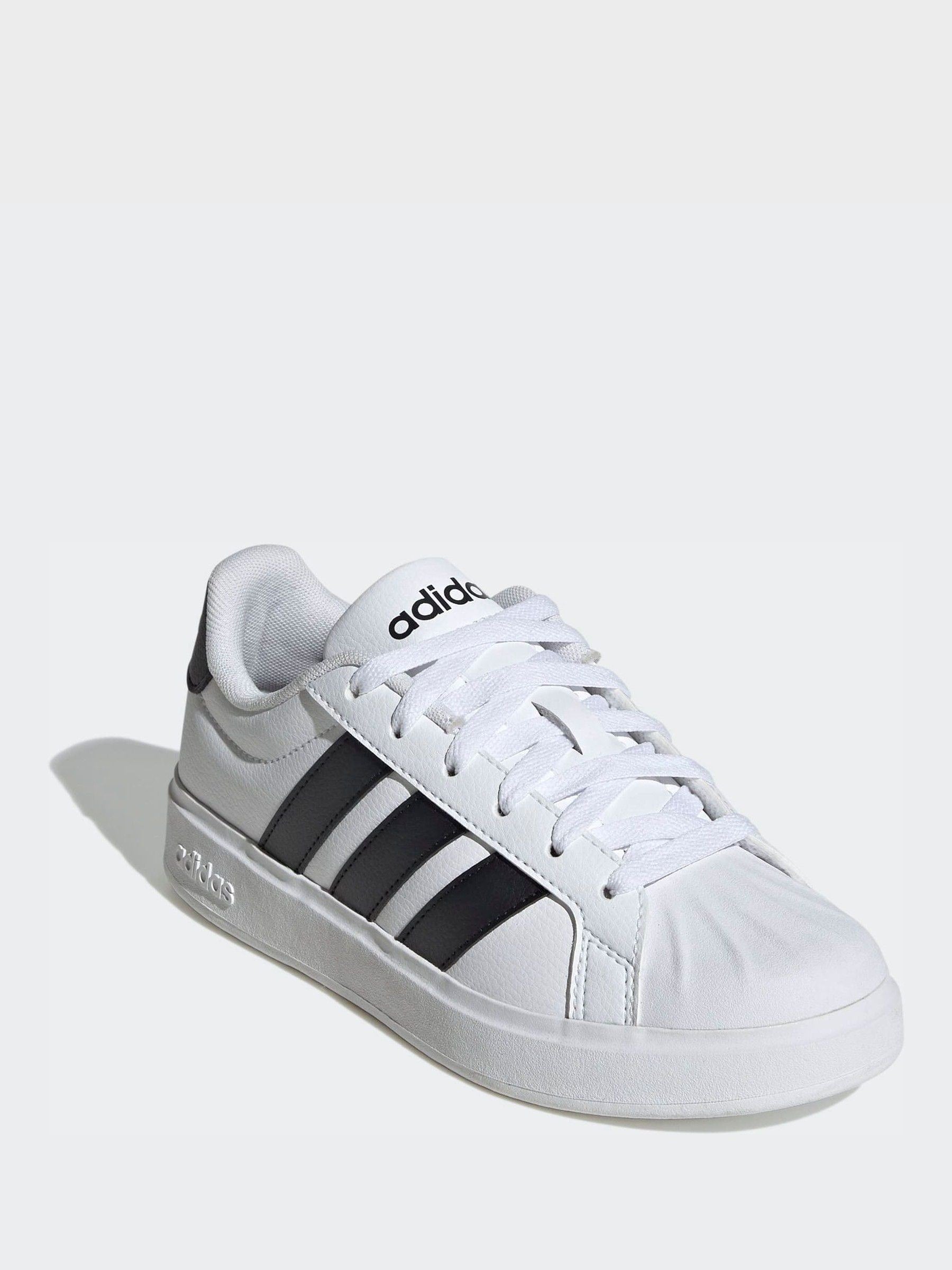 adidas White Street Talk Lace Junior Trainers image 3