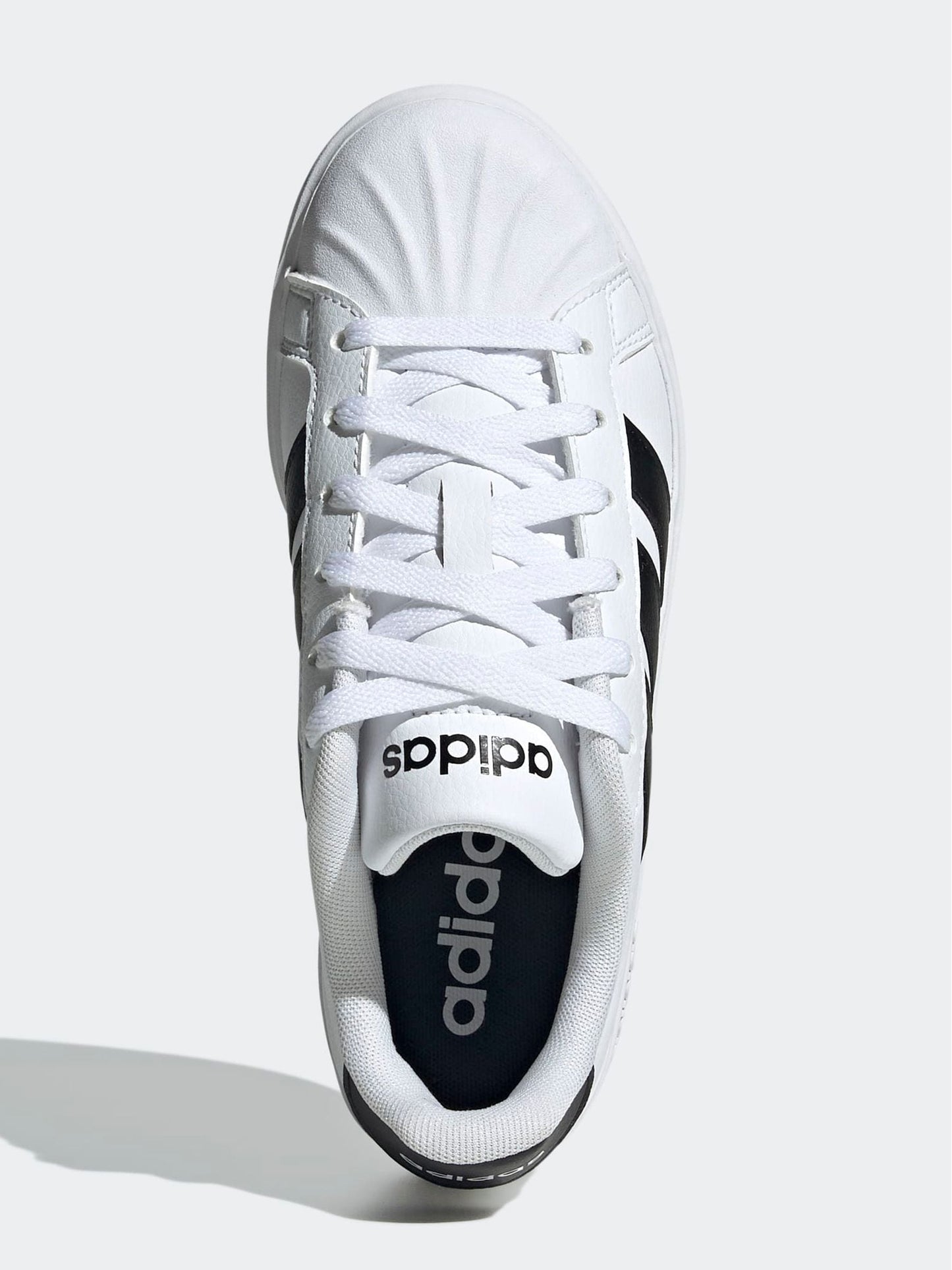 adidas White Street Talk Lace Junior Trainers image 6