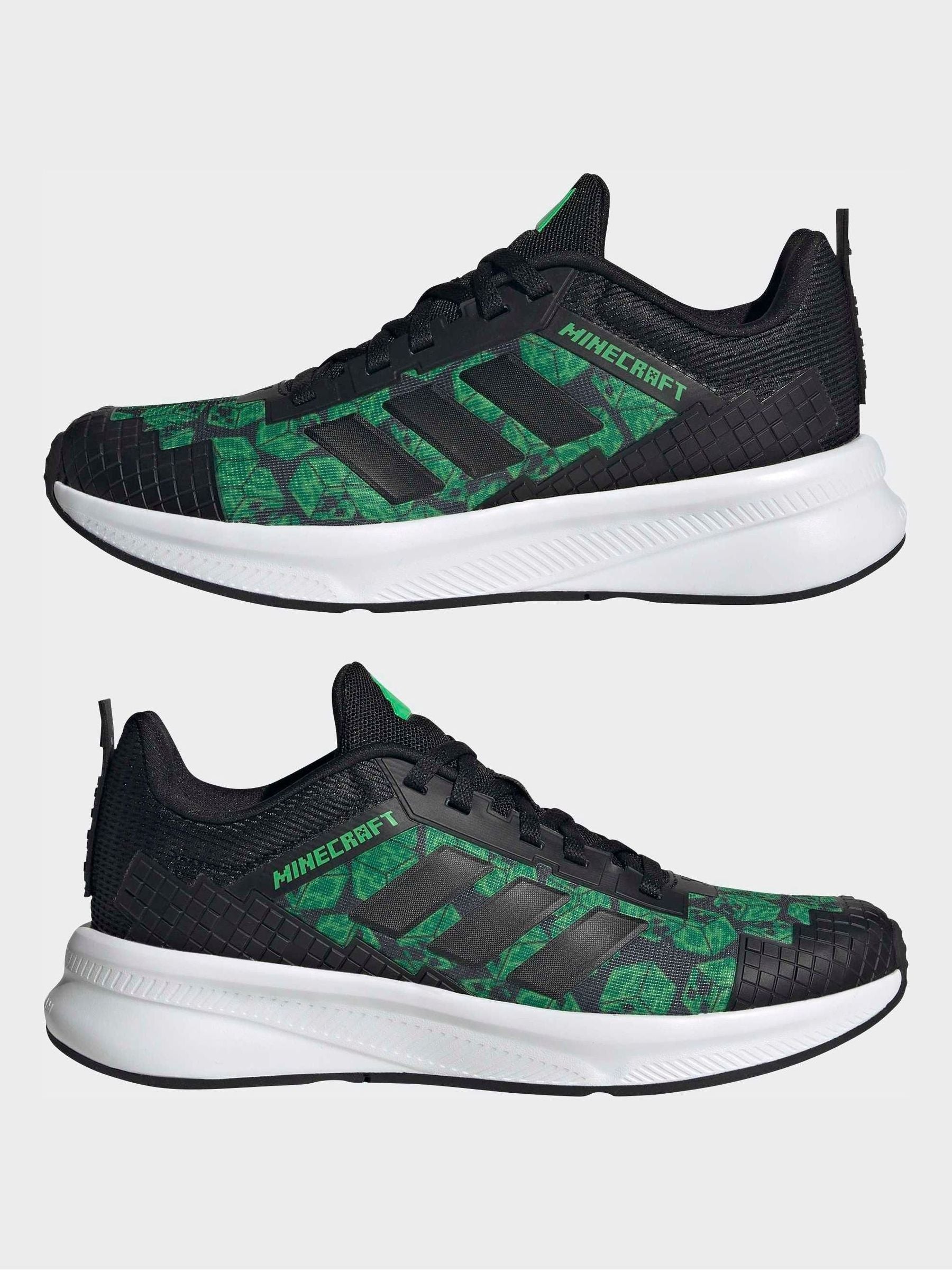 adidas Black Minecraft Fortarun 4.0 Junior Trainers image 7